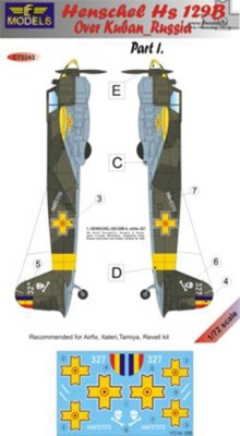 Lf Model C72243 Decals Hs 129B over Kuban/Russia Pt.1 1/72