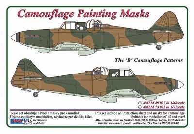 AML AMLM49027 Маска камуфляж Defiant Mk.I 'B' 1/48