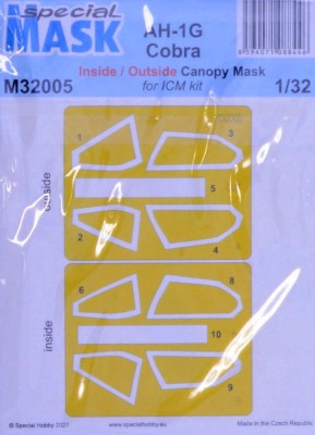 Special Hobby M32005 Mask AH-1G Cobra Inside/Outside (ICM) 1/32