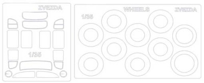KV Models 35016 Газ-М1 + маски на диски и колеса и решетку радиатора ZVEZDA 1/35