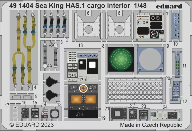 Eduard 491404 SET Sea King HAS.1 cargo interior (AIRF) 1/48