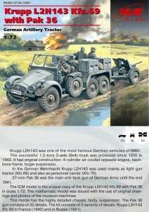 ICM 72461 Krupp L2H143 Kfz69 с пушкой Рас 36 1/72