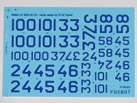 Foxbot Decals FBOT48025 Digital Sukhoi Su-27S Numbers for Academy, Trumpeter kit 1/48
