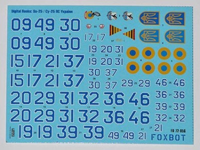 Foxbot Decals FBOT72056 Digital Rooks: Sukhoi Su-25 markings 1/72