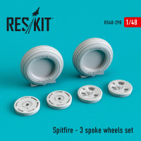 Reskit RS48-0298 Spitfire - 3 spoke wheels set Eduard, ICM, Tamiya, Airfix 1/48