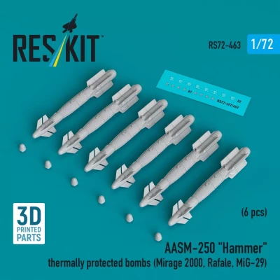 Reskit 72463 AASM-250 'Hammer' thermally protected bombs 1/72