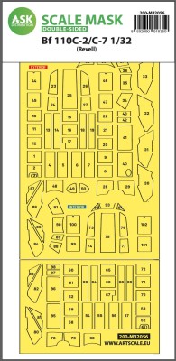 Art Scale 200-M32056 Messerschmitt Bf-110C-2/C-7 double-sided express masks 1/32