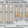 Eduard FE1321 Mi-4 seatbelts STEEL (TRUMP) 1/48