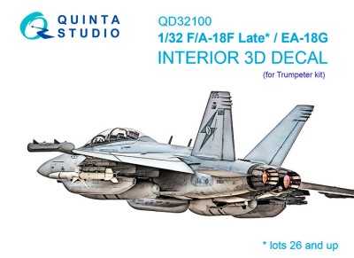 Quinta Studio QD32100 F/A-18F late / EA-18G (Trumpeter) 1/32