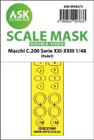 Art Scale 200-M48272 Macchi C.200 Serie XXI-XXIII wheels and canopy frame paint mask (inside and outside) 1/48