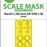 Art Scale 200-M48272 Macchi C.200 Serie XXI-XXIII wheels and canopy frame paint mask (inside and outside) 1/48