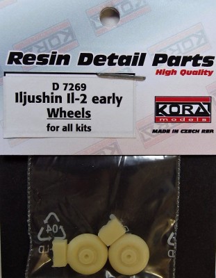Kora Model D7269 Wheels for Ilyushin IL-2 early 1/72