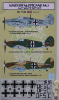 Kora Model DEC72188 Hawker Hurricane Mk.I Luftwaffe serv. декали декали 1/72