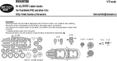 New Ware NWA-M1156 Mask RF-4EJ BASIC (FINEM) 1/72