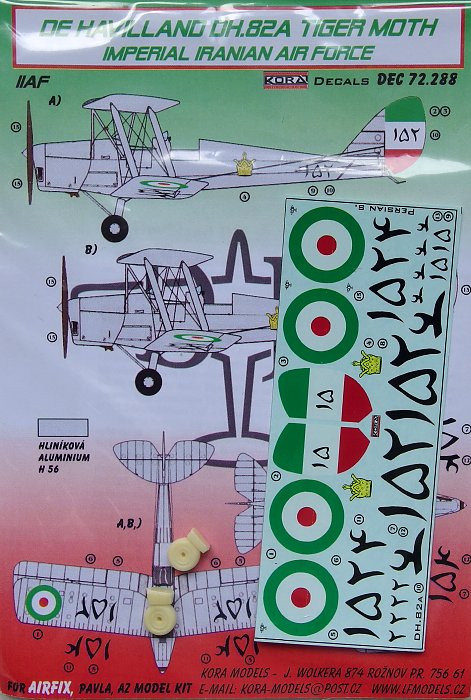 Kora Model DEC72288 DH.82A Imperial Iranian Air Force декали декали 1/72