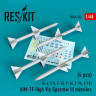 Reskit RS48-0322 AIM-7F High Vis Sparrow III missiles (4pcs) (F-4, F-5, F-15, F-16, F-14, F-18) Hasegawa, Tamiya, Revell, Italery, Academy, GWH, AMK, AFV Club 1/48