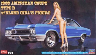 Hasegawa SP413 1966 American Coupe TypeB w/Blond Girls Figure&quot;1/24