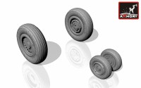 Armory ARAW72021 Mikoyan MiG-25PD/MiG-25RBT Foxbat wheels 1/72
