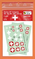4+ Publications DMK7225 Decals Swiss AF Insignia (2 sets) 1/72