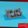 Armory ARAW72367 Sikorsky CH-34 SeaHorse (Navy version) / Westland Wessex wheels with weighted tyres "HBS, ITA, MTB, REV, TAM / universal 3D-Printed set" 1/72