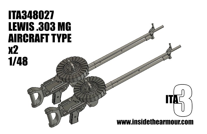 Inside the Armour ITA348027 2 x Lewis Gun, Aircraft Type 1/48
