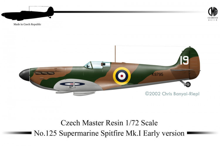 CZECHMASTER CMR-72125 1/72 Spitfire Mk.I Early version