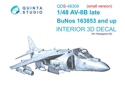 Quinta studio QDS-48309 AV-8B Late (Hasegawa) (Малая версия) 1/48