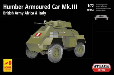 Attack Hobby 72934 Humber Armoured Car Mk.III (w/ resin&amp;PE) 1/72