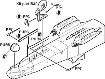 CMK 7101 OV-10D - undercarriage set for ACA 1/72