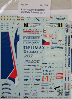 Reji Model 174 Peugeot 207 S2000 DELIMAX Bohemia Rally 2011 1/24