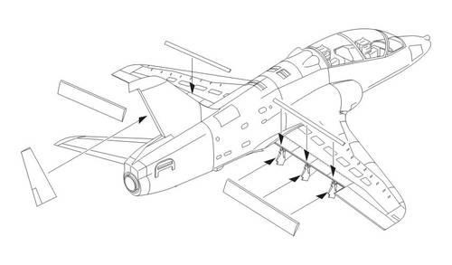 CMK 7198 Bae Hawk 100 series - control surfaces 1/72