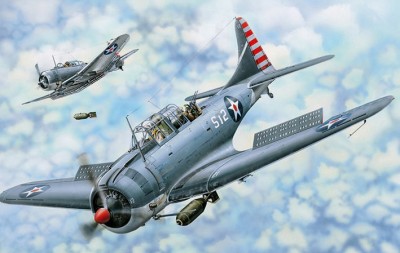 I love kit 61801 Американский палубный штурмовик SBD-3/4 Dauntless 1/24