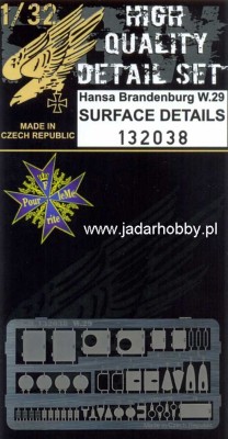 HGW 132038 Hansa Branderburg W.29. Surface Details. 1/32