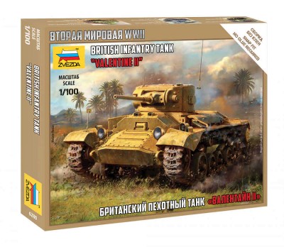 Звезда 6280 Британский пехотный танк &quot;Валентайн II&quot; 1/100