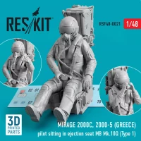 Reskit F48021 Mirage 2000C, 2000-5 (GREECE) pilot sitting 1/48
