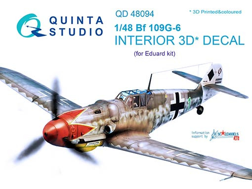 Quinta studio QD48094 Bf 109G-6 (для модели Eduard) 3D декаль интерьера кабины 1/48