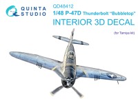 Quinta studio QD48412 P-47D Thunderbolt Bubbletop (Tamiya) 3D Декаль интерьера кабины 1/48