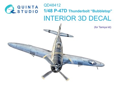 Quinta studio QD48412 P-47D Thunderbolt Bubbletop (Tamiya) 1/48