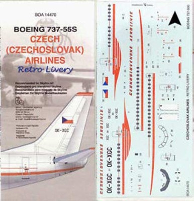 BOA Decals 14470 Boeing 737-500 USA Retro Red (SKY) 1/144
