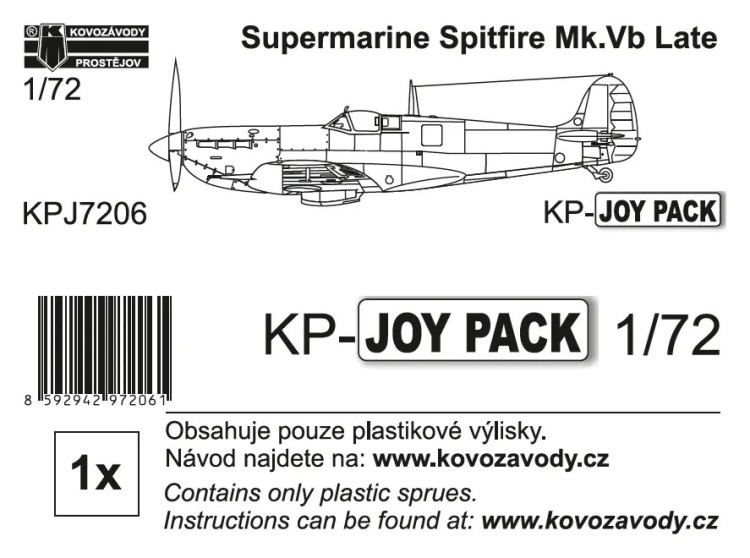 Kovozavody Prostejov J7206 Spitfiee Mk.Vb late (KP-JOYPACK) 1/72