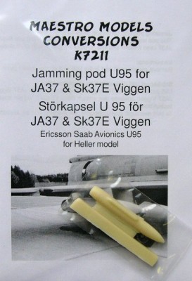 Maestro Models MMCK-7211 1/72 U 95 jamming pod for JA37 Viggen