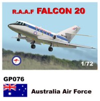 Mach 2 MACHGP076 Dassault-Mystere Falcon 20 Decals Australia Air Force 1/72