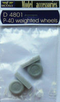 LF Model D4801 P-40 weighted wheels (resin) 1/48