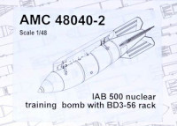 Advanced Modeling AMC 48040-2 IAB 500 nuclear training bomb w/ BD3-56 rack 1/48