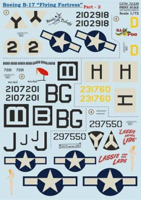 Print Scale 72-239 Boeing B-17 Flying Fortress Part 2 1/72