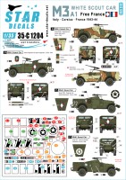 Star Decals 35-C1204 French M3A1 White Scout Car.Italy, Corsica, France 1943-45 1/35