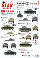 Star Decals 72-A1086 Panzer in the Desert # 3. Pz.Kpfw.II Ausf.A-C, in North Africa 1/72