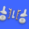 Eduard 672138 Spitfire Mk.IX legs BRONZE w/ 4 spoke wheels, pattern 1:72