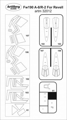 Fly model M3212 Masks for Fw 190 A-8/R-2 (REV) 1/32