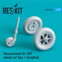 Reskit RS72-349 Bf-109F (G Early) wheels Type 1 (weighted) 1/72